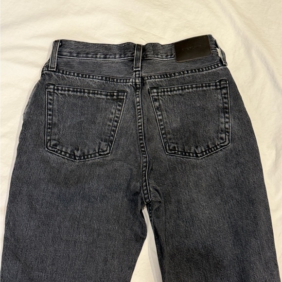Everlane 90s Cheeky Jean Size 25 Ankle Black Organic Cotton Straight Leg Denim - Picture 15 of 16